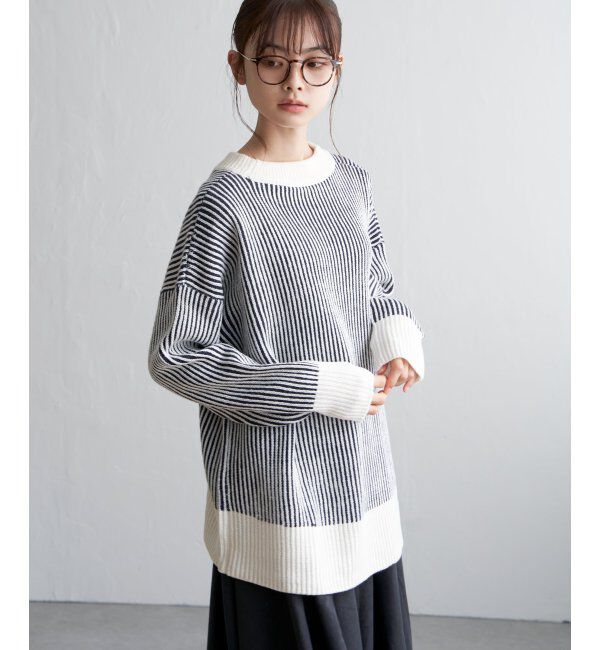 Lbc with Life「ストライプ柄アソートニットプルオーバー」|カーディガン|