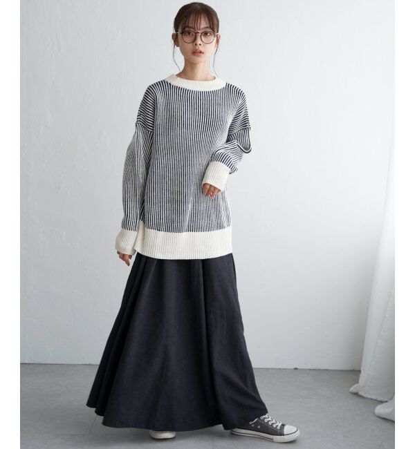 Lbc with Life「ストライプ柄アソートニットプルオーバー」|カーディガン|