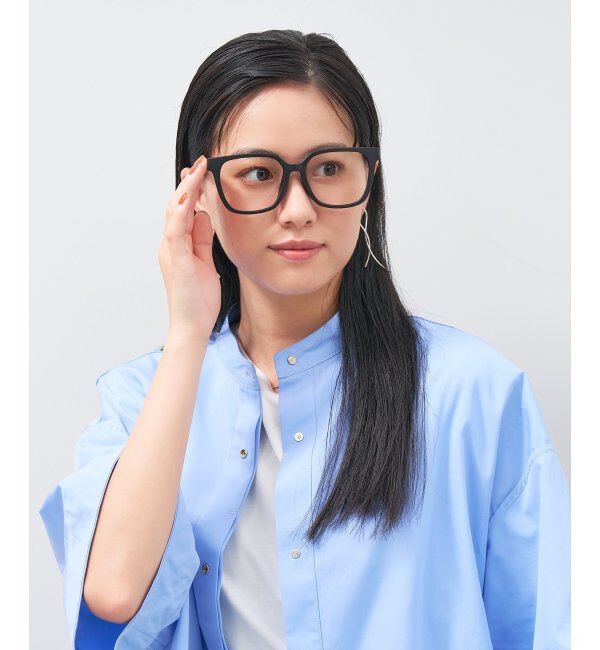  「ウェリントン型 メガネ│プラスチックフレーム│大きめ 小顔効果 ビッグシェイプ｜ レンズ交換券付」|メガネ|