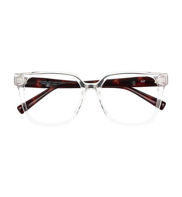  「ウェリントン型 メガネ│プラスチックフレーム│大きめ 小顔効果 ビッグシェイプ｜ レンズ交換券付」|メガネ|