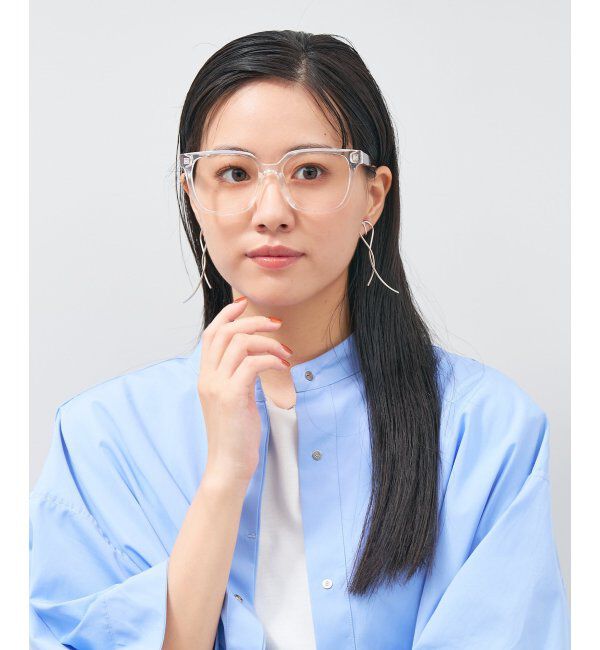  「ウェリントン型 メガネ│プラスチックフレーム│大きめ 小顔効果 ビッグシェイプ｜ レンズ交換券付」|メガネ|