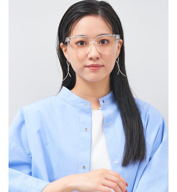  「ウェリントン型 メガネ│プラスチックフレーム│大きめ 小顔効果 ビッグシェイプ｜ レンズ交換券付」|メガネ|