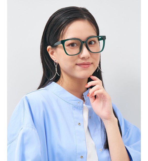  「ウェリントン型 メガネ│プラスチックフレーム│大きめ 小顔効果 ビッグシェイプ｜ レンズ交換券付」|メガネ|