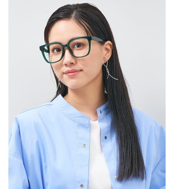  「ウェリントン型 メガネ│プラスチックフレーム│大きめ 小顔効果 ビッグシェイプ｜ レンズ交換券付」|メガネ|