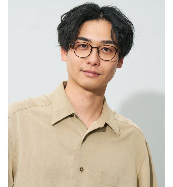  「ボストン型 メガネ | レザー調 ラバーテンプル 眼鏡 伊達メガネ 度付き CLASSIC レンズ交換券付」|メガネ|