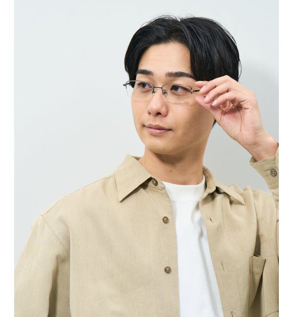  「スクエア型 メガネ | 軽量 耐久性 チタン 伊達メガネ ビジネス ユニセックス レンズ交換券付」|メガネ|