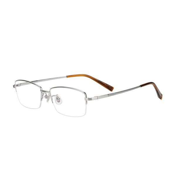  「スクエア型 メガネ | 軽量 耐久性 チタン 伊達メガネ ビジネス ユニセックス レンズ交換券付」|メガネ|