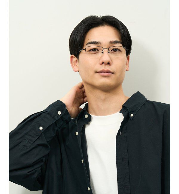  「スクエア型 メガネ | 軽量 耐久性 チタン 伊達メガネ ビジネス ユニセックス レンズ交換券付」|メガネ|