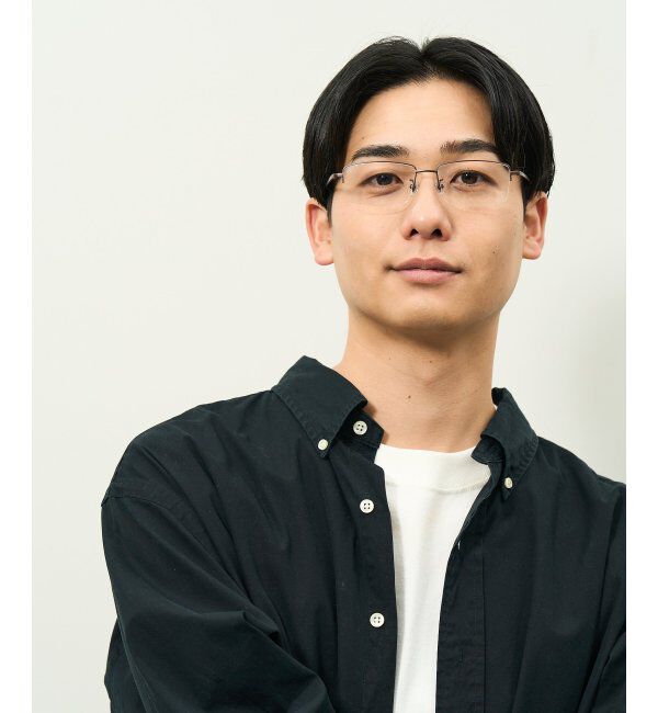  「ウェリントン型 メガネ | 軽量 耐久性 チタン 伊達メガネ ビジネス ユニセックス レンズ交換券付」|メガネ|