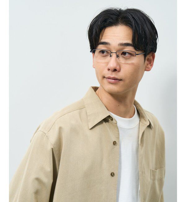  「ウェリントン型 メガネ | 軽量 耐久性 チタン 伊達メガネ ビジネス ユニセックス レンズ交換券付」|メガネ|