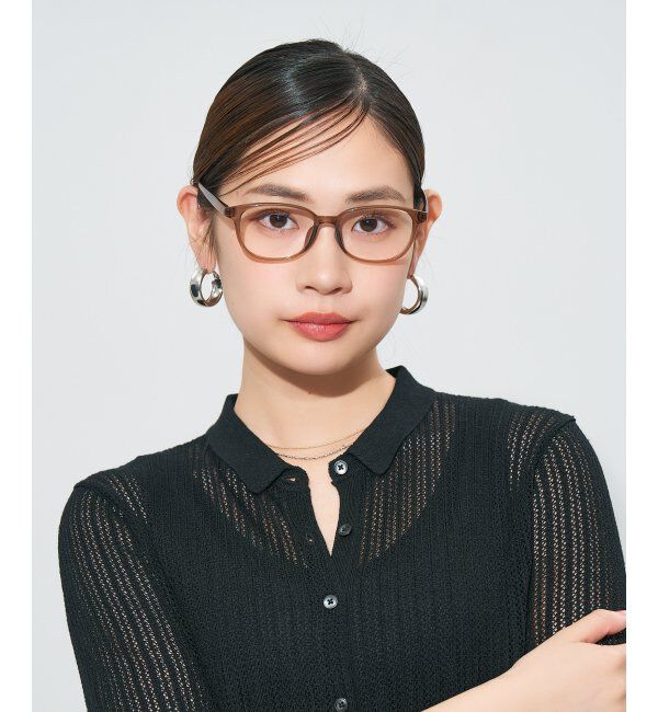  「ウェリントン型 メガネ | 大人可愛い 伊達メガネ レディース レンズ交換券付」|メガネ|