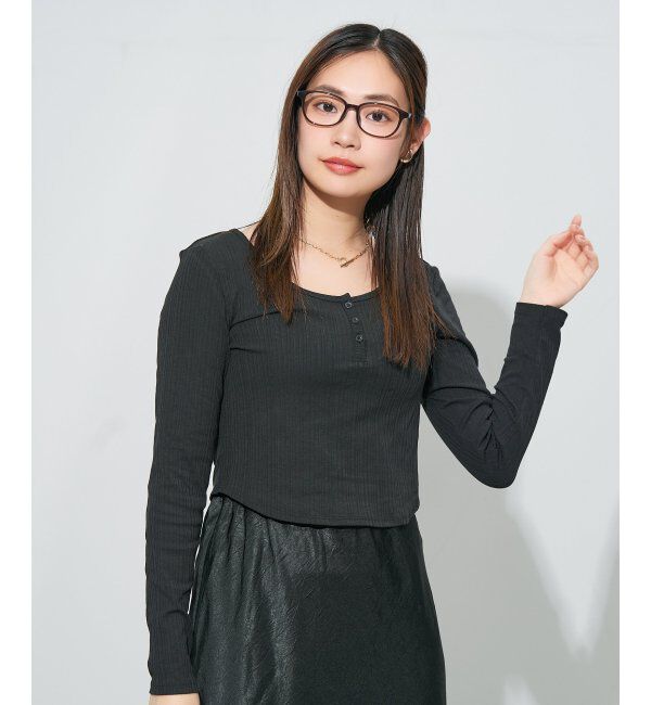  「ウェリントン型 メガネ | 大人可愛い 伊達メガネ レディース レンズ交換券付」|メガネ|