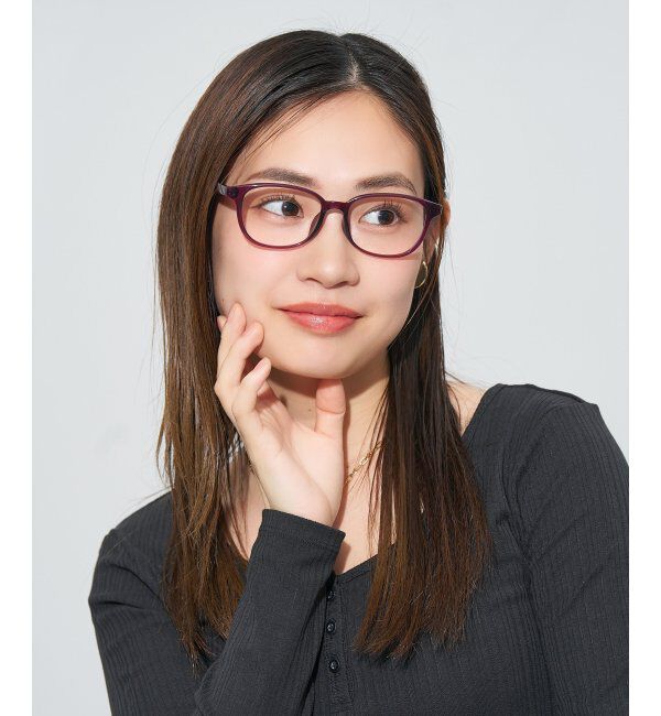  「ウェリントン型 メガネ | 大人可愛い 伊達メガネ レディース レンズ交換券付」|メガネ|