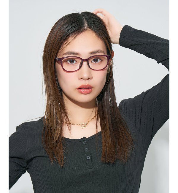  「ウェリントン型 メガネ | 大人可愛い 伊達メガネ レディース レンズ交換券付」|メガネ|