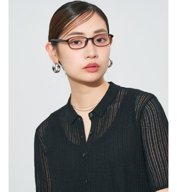  「スクエア型 メガネ | 大人可愛い 伊達メガネ レディース レンズ交換券付」|メガネ|