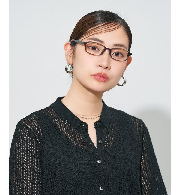  「スクエア型 メガネ | 大人可愛い 伊達メガネ レディース レンズ交換券付」|メガネ|