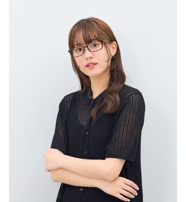  「スクエア型 メガネ | チタン 軽量 メタルフレーム 伊達メガネ ユニセックス ビジネス レンズ交換券付」|メガネ|