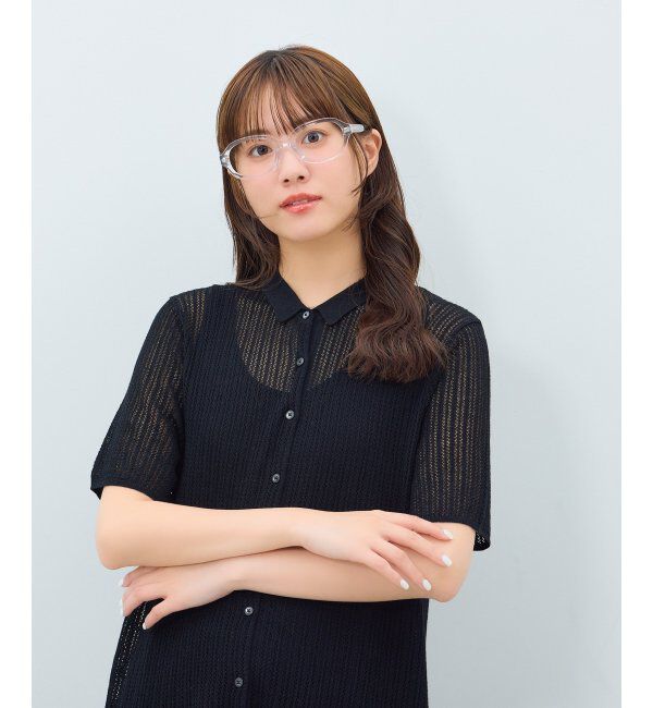  「ウェリントン型 メガネ | 横長 黒縁フレーム 太縁 伊達メガネ ユニセックス CLASSIC  レンズ交換券付」|メガネ|