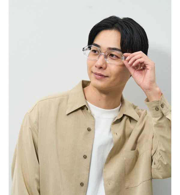  「ウェリントン型 メガネ | 横長 黒縁フレーム 太縁 伊達メガネ ユニセックス CLASSIC  レンズ交換券付」|メガネ|