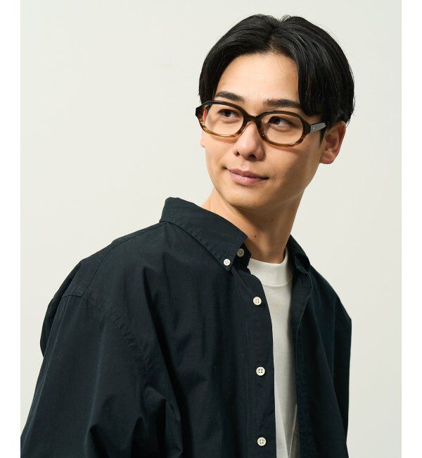  「ウェリントン型 メガネ | 横長 黒縁フレーム 太縁 伊達メガネ ユニセックス CLASSIC  レンズ交換券付」|メガネ|