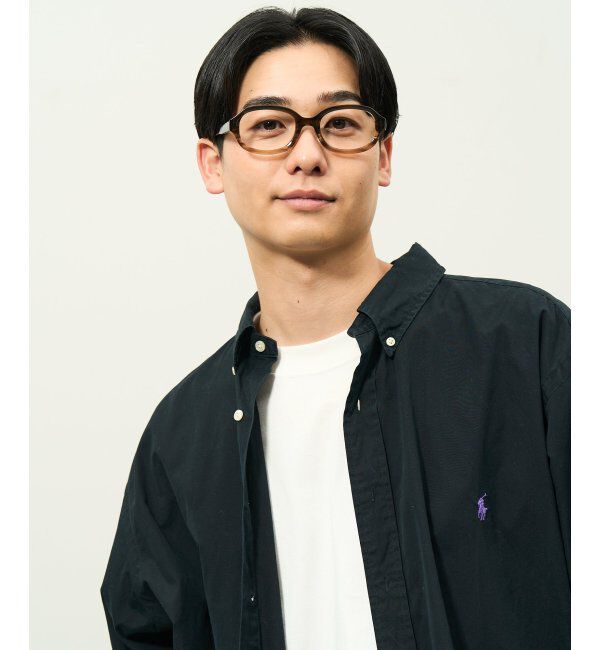  「ウェリントン型 メガネ | 横長 黒縁フレーム 太縁 伊達メガネ ユニセックス CLASSIC  レンズ交換券付」|メガネ|