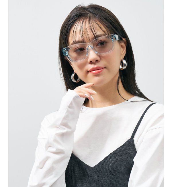  「SUNCUTGlasses/UV100%CUT サングラス カラーレンズ 太縁 紫外線対策 UVカット ユニセックス スポーツ」|サングラス|