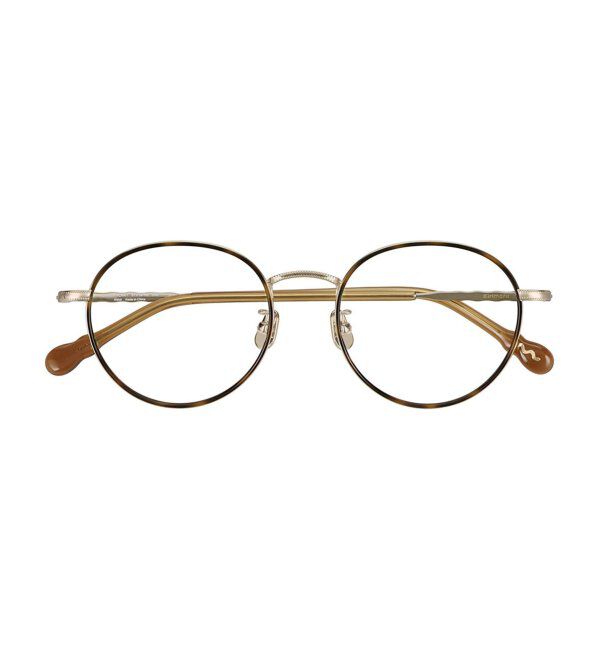  「Zoff｜Kirimaru ボストン型 メガネ   メタルフレーム 伊達メガネ｜うねうね 波型 小顔効果 レンズ交換券付」|メガネ|