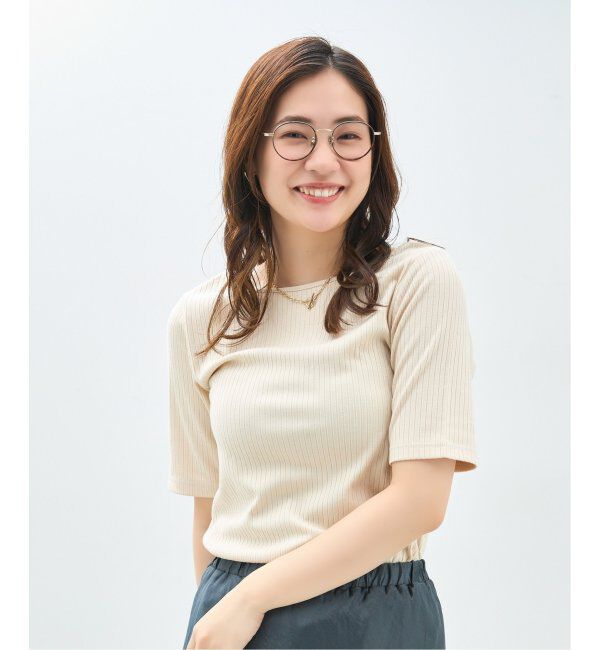  「Zoff｜Kirimaru ボストン型 メガネ   メタルフレーム 伊達メガネ｜うねうね 波型 小顔効果 レンズ交換券付」|メガネ|