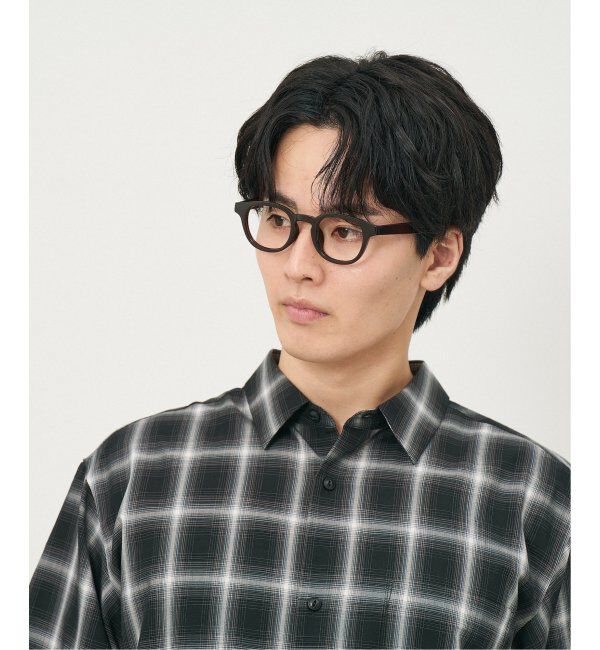  「ウェリントン型 メガネ｜軽量素材｜ボスリントン｜伊達メガネ|ユニセックス 小顔効果  レンズ交換券付」|メガネ|