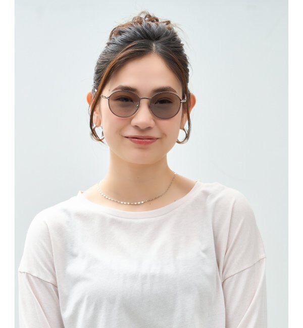  「Zoff meets LISA LARSON｜ラウンド型 サングラス｜リサ・ラーソン｜紫外線防止 UVカット｜ユニセックス」|サングラス|パープル1