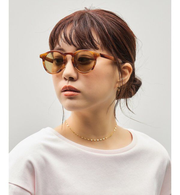  「SUNCUTGlasses/UV100%CUT サングラス カラーレンズ  紫外線対策 UVカット スタイリッシュ ユニセックス」|サングラス|薄ブラウン1