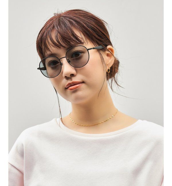  「SUNCUTGlasses/UV100%CUT サングラス｜ラバーテンプル｜ズレ落ち防止｜カラーレンズ｜紫外線対策 UVカット」|サングラス|ブラック系その他