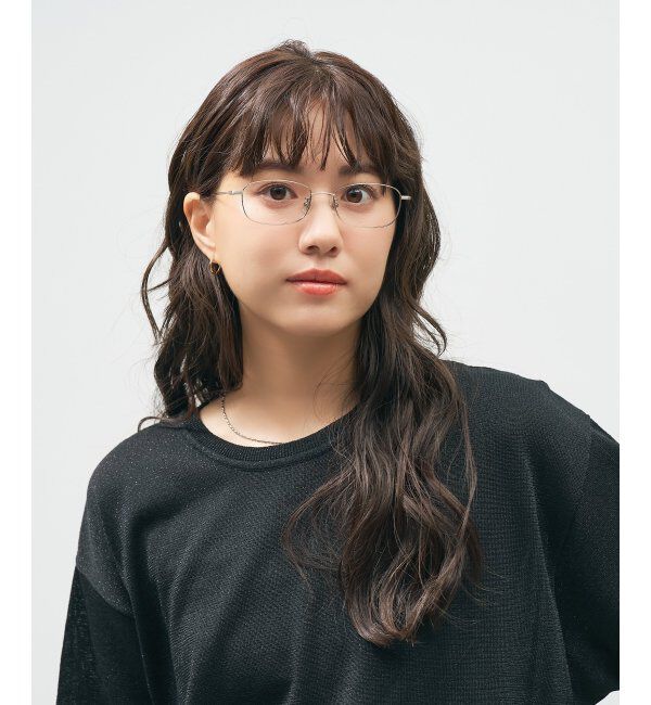  「ウェリントン型 メガネ 軽量｜メタルフレーム｜伊達メガネ 度付きメガネ｜大人可愛い  レンズ交換券付」|メガネ|シルバー