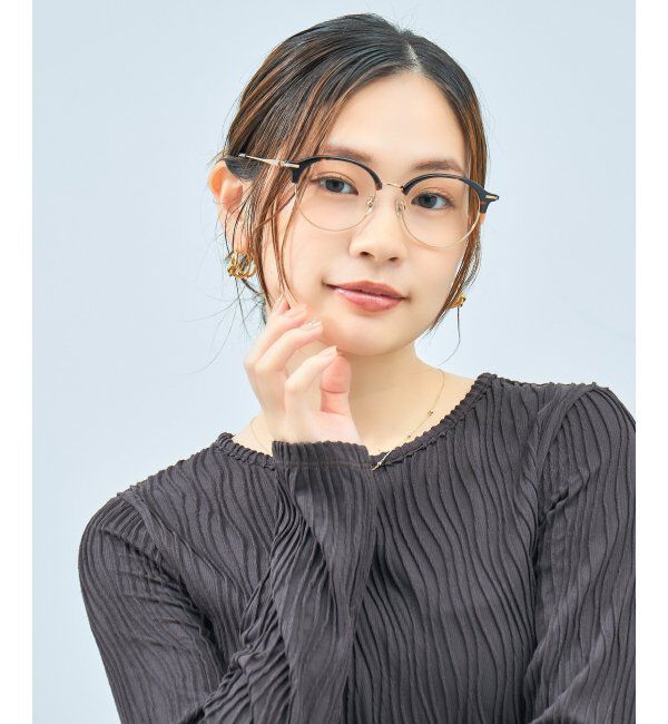  「Zoff｜TRAD メガネ | サーモント 伊達メガネ 度付き 読書 ビジネス   レンズ交換券付」|メガネ|茶系デミ