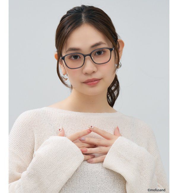  「Zoff｜mofusand ウェリントン型 メガネ | モフサンド [PREMIUMモデル] 伊達・度付き眼鏡  レンズ交換券付」|メガネ|