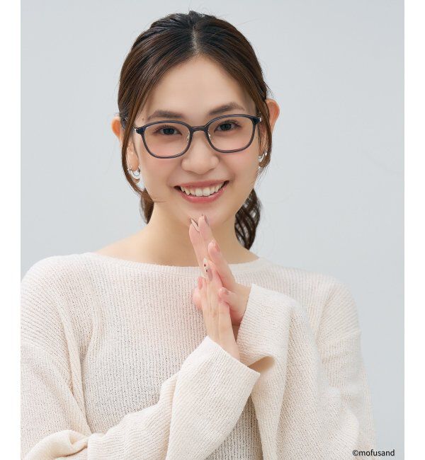  「Zoff｜mofusand ウェリントン型 メガネ | モフサンド [PREMIUMモデル] 伊達・度付き眼鏡  レンズ交換券付」|メガネ|