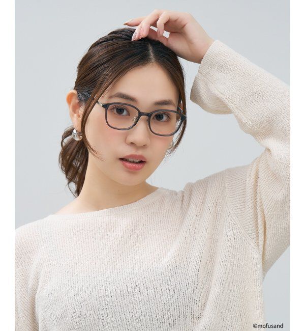  「Zoff｜mofusand ウェリントン型 メガネ | モフサンド [PREMIUMモデル] 伊達・度付き眼鏡  レンズ交換券付」|メガネ|