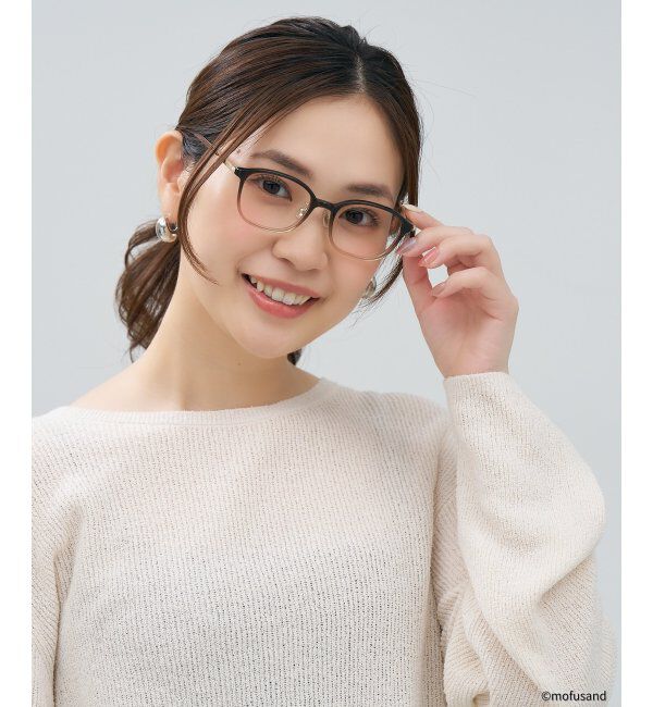  「Zoff｜mofusand ウェリントン型 メガネ | モフサンド [PREMIUMモデル] 伊達・度付き眼鏡  レンズ交換券付」|メガネ|