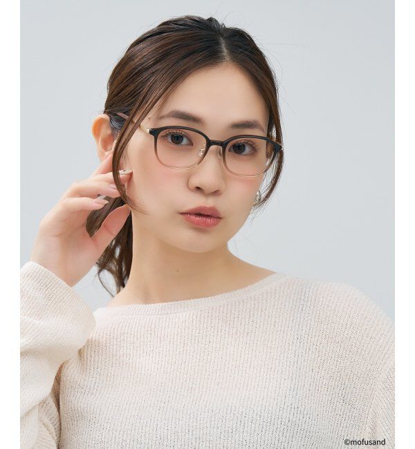  「Zoff｜mofusand ウェリントン型 メガネ | モフサンド [PREMIUMモデル] 伊達・度付き眼鏡  レンズ交換券付」|メガネ|