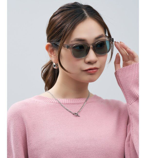  「SUNCUTGlasses/UV100%CUT ウェリントン型 サングラス [度無し専用] 黒縁 紫外線対策 UVカット」|サングラス|