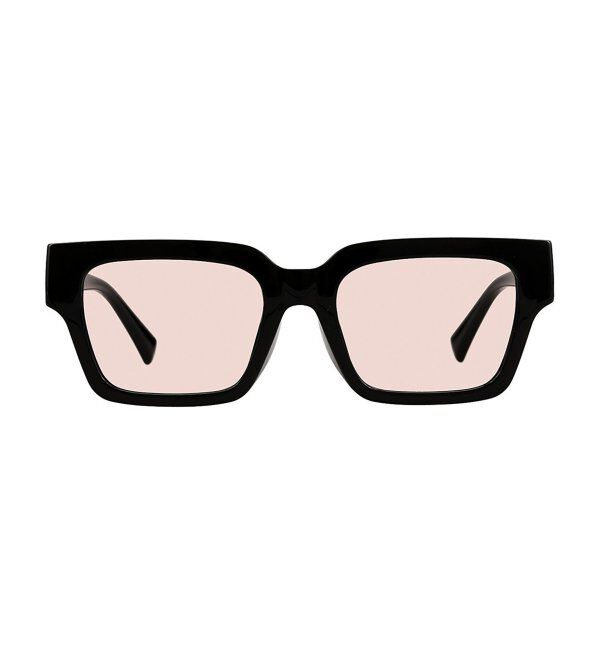  「SUNCUTGlasses/UV100%CUT ウェリントン型 サングラス [度無し専用] 四角 太縁 紫外線対策 UVカット」|サングラス|