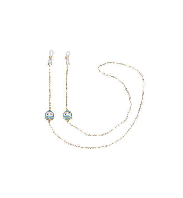  「メガネ・サングラス ストラップ、落下・ズレ防止、眼鏡チェーン、グラスホルダー、首掛け 置き忘れ防止 」|サングラス|ブルー