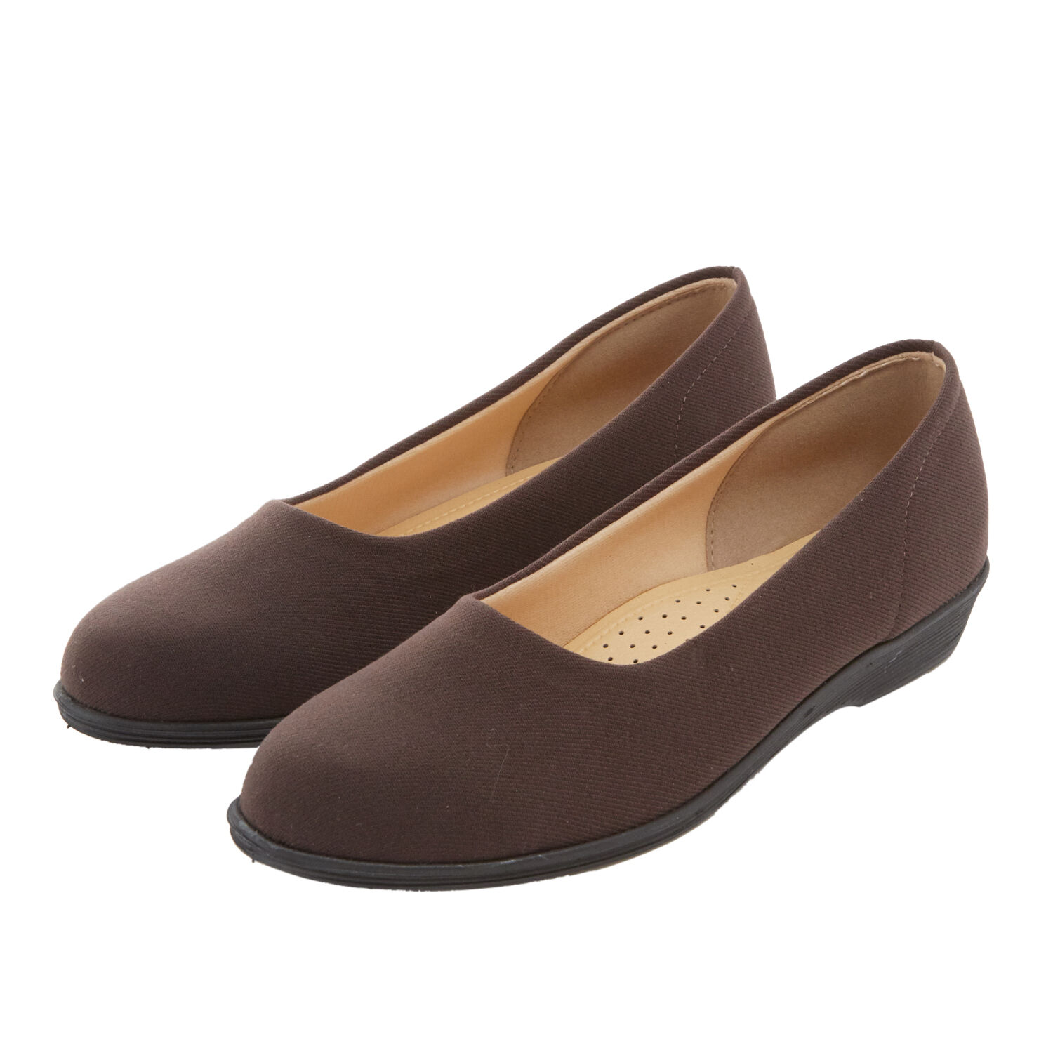 BACKYARD FAMILY「パンジー パンプス 通販 ローヒール ぺたんこ靴 pansy オフィスシューズ 2.5cm」|パンプス|ブラウン1