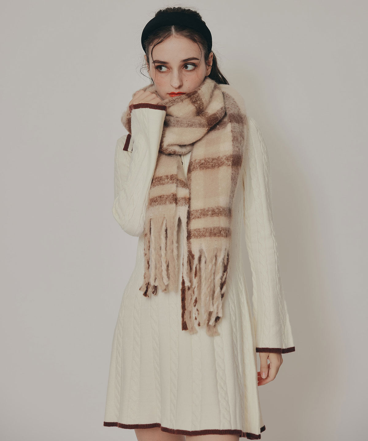 REDYAZEL「ワイドチェックマフラー」|マフラー|