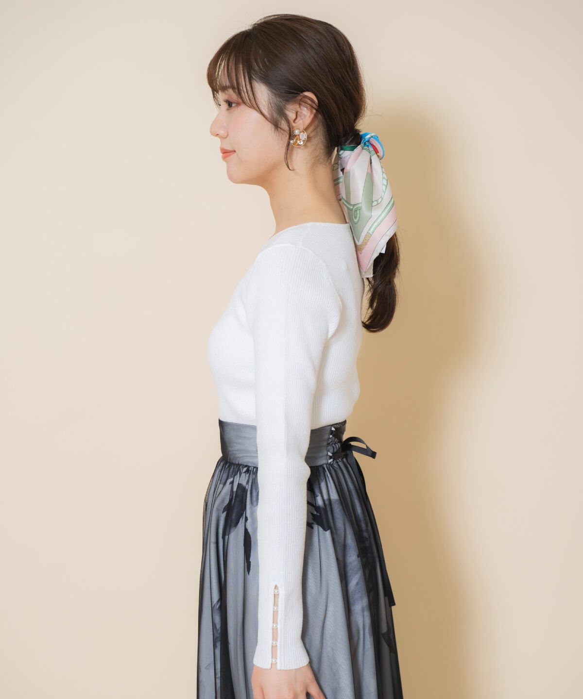 WILLSELECTION「ハートネックラメプルオーバー」|ニット・セーター|