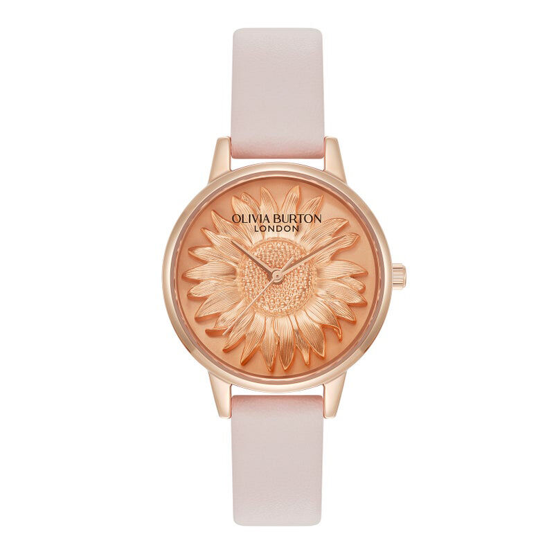 OLIVIA BURTON 「〈OLIVIA BURTON(ｵﾘﾋﾞｱﾊﾞｰﾄﾝ)〉3D ﾌﾗﾜｰ ﾐﾃﾞｨﾛｰｽﾞｺﾞｰﾙﾄﾞ ﾗｲﾄﾌﾞﾗｯｼｭ ﾚｻﾞｰ」|腕時計|