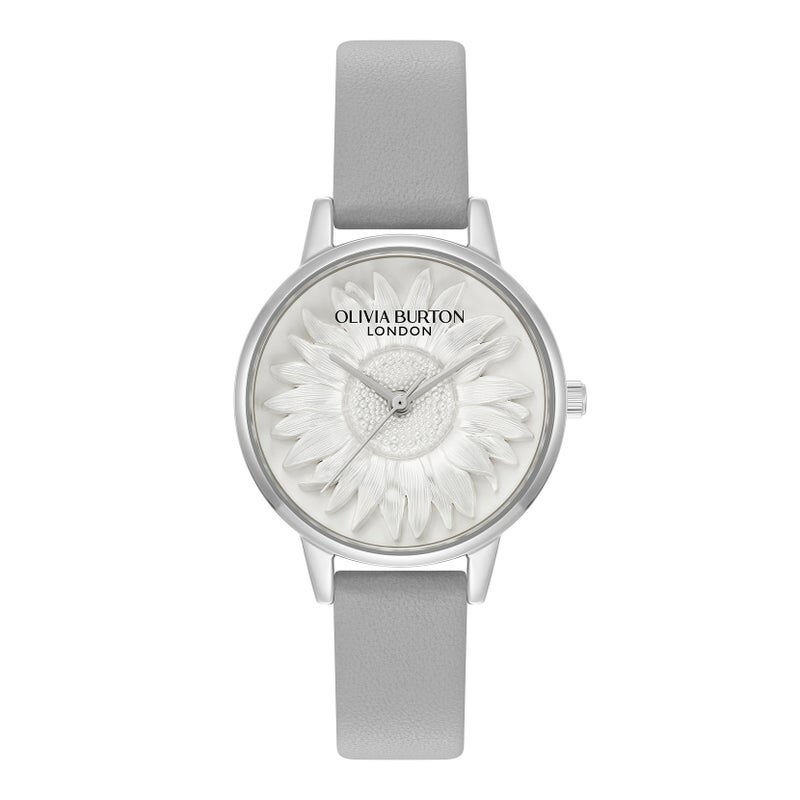 OLIVIA BURTON 「〈OLIVIA BURTON(ｵﾘﾋﾞｱﾊﾞｰﾄﾝ)〉3D ﾌﾗﾜｰ ﾐﾃﾞｨｼﾙﾊﾞｰﾎﾜｲﾄ ｱｰﾙｸﾞﾚｲﾚｻﾞｰ」|腕時計|