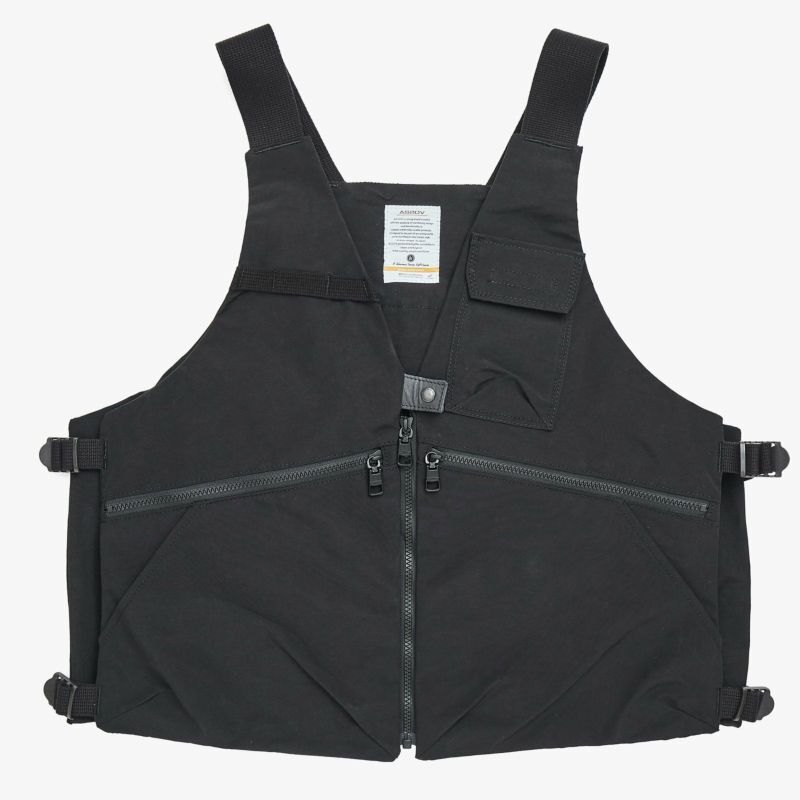 AS2OV「AS2OV / アッソブ SHRINK NYLON CAMP VEST 3」|ベスト・ジレ|ブラック
