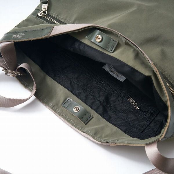 AS2OV「AS2OV / アッソブ SHRINK NYLON SACOCHE (L)」|ショルダー・メッセンジャー|