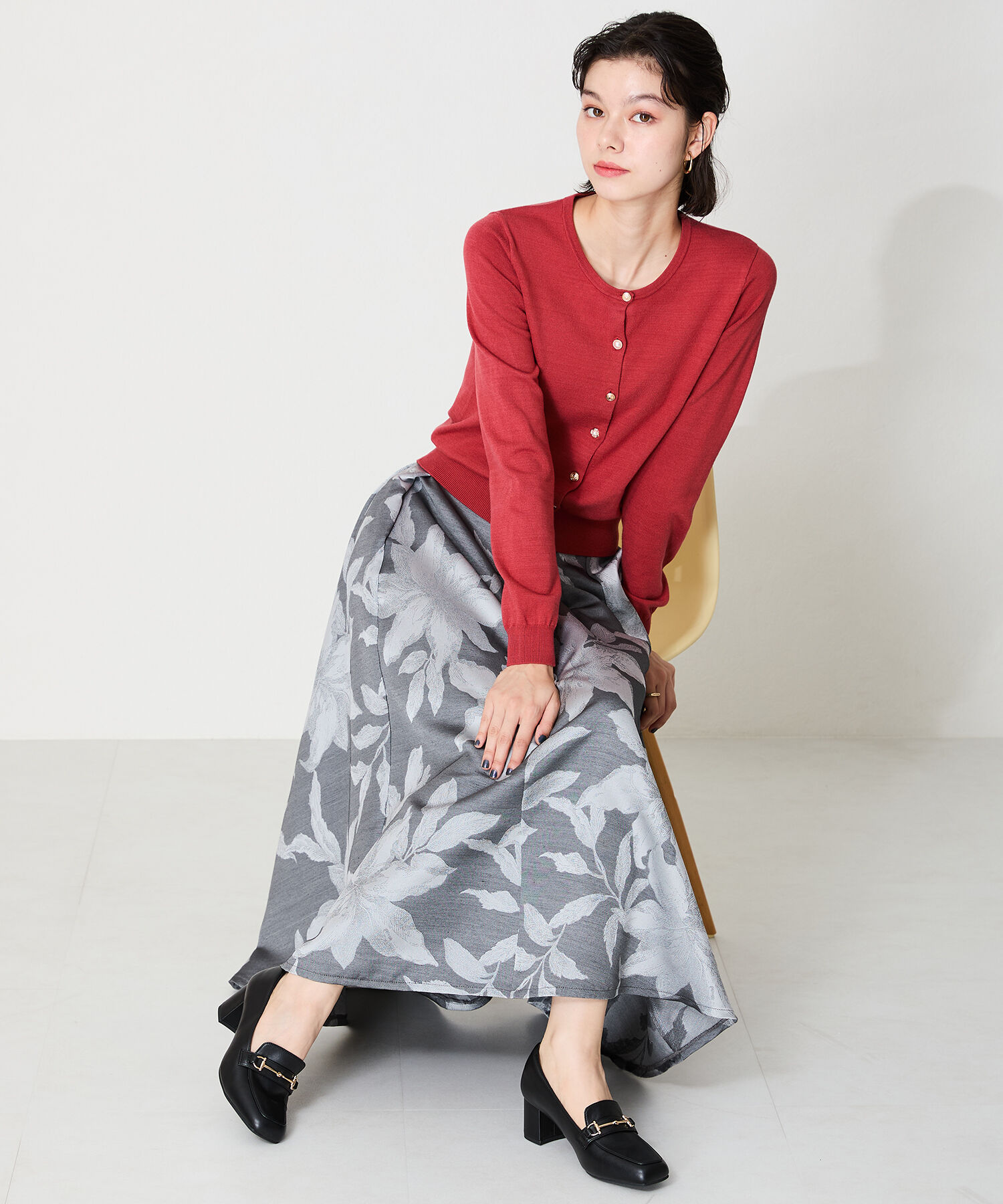 ORiental TRaffic「【跳べるパンプス/シリーズ累計１５０万足突破 】ビット ヒールローファー /R-3214 厚手クッション」|パンプス|